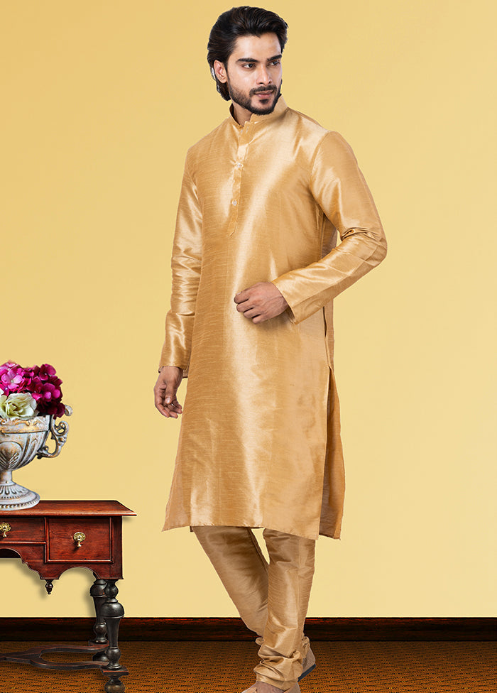 2 Pc Multicolor Dupion Silk Kurta Pajama Set