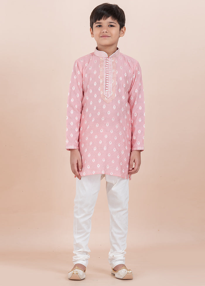 Pink Cotton Silk Kurta Pajama Set