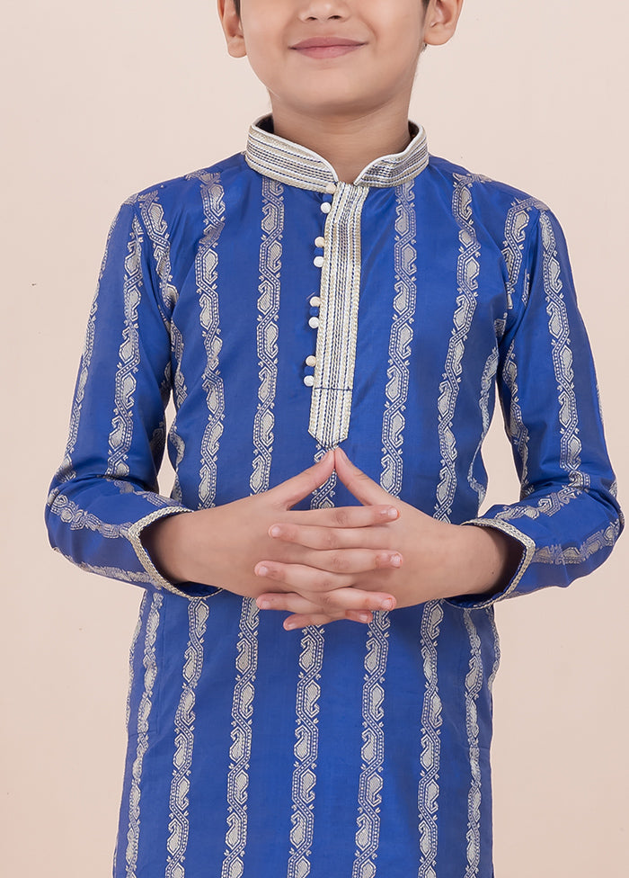 Royal Blue Cotton Silk Kurta Pajama Set