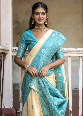 Firoza Dupion Silk Saree With Blouse Piece