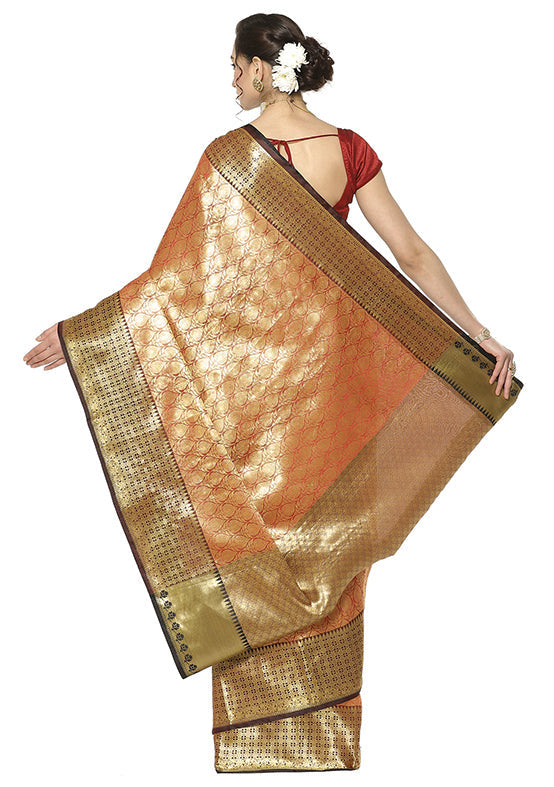 Red Silk Saree With Blouse Piece - Indian Silk House Agencies