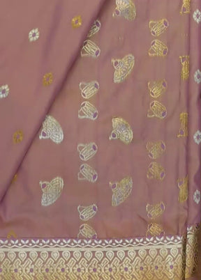 Pink Assam Silk Saree With Blouse Piece