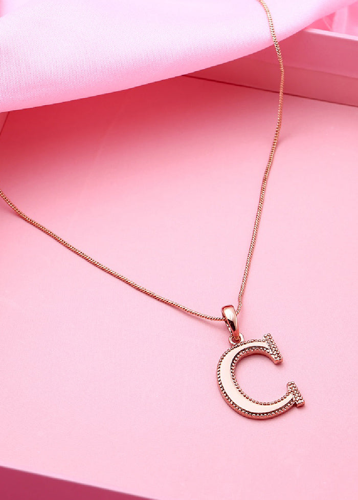 Handcrafted Rose Gold Plated Ing C Pendant