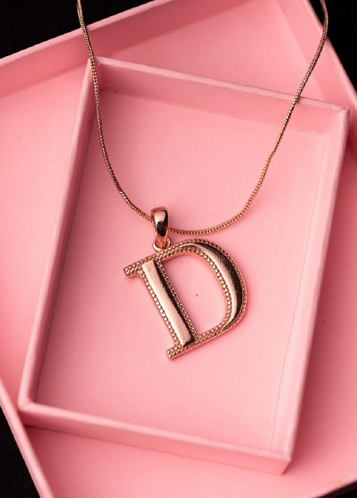 Rose Gold Plated Delightful D Pendant