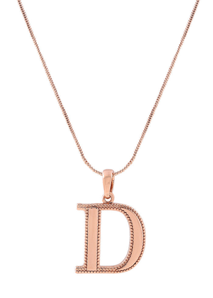 Rose Gold Plated Delightful D Pendant