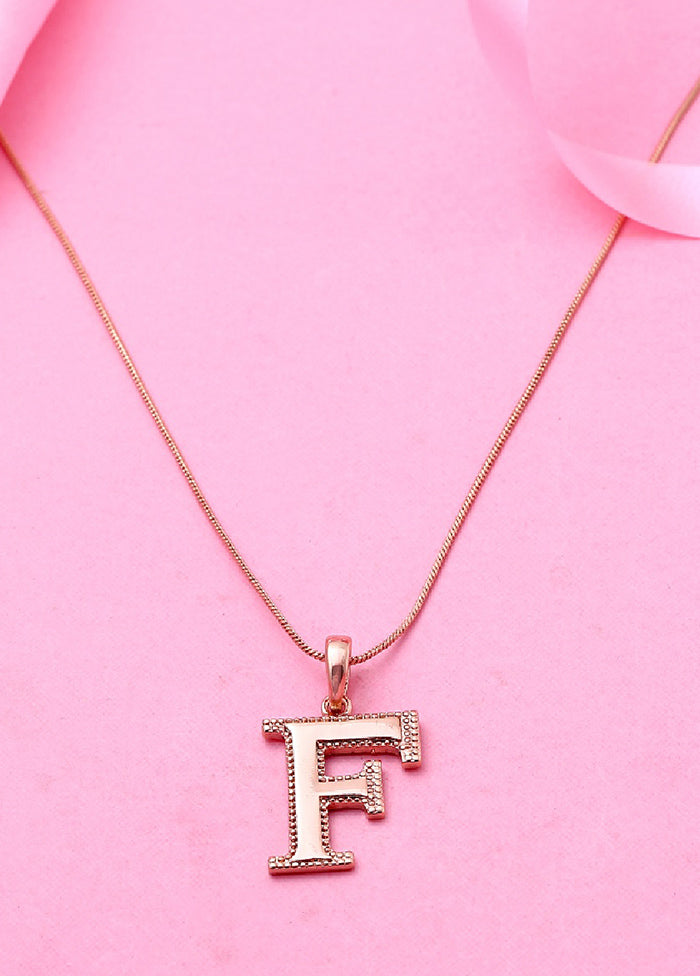 Rose Gold Plated Fascinating F Pendant