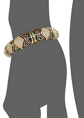 Estele Gold Plated Brass Crystal Bracelet