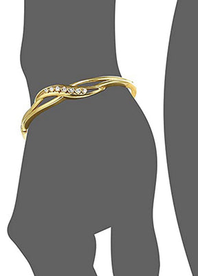 Estele Designer American Diamond Gold Plated Bracelet