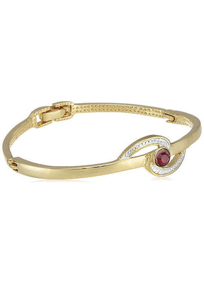 Estele Gold Plated Infinity Wave Cuff Bracelet