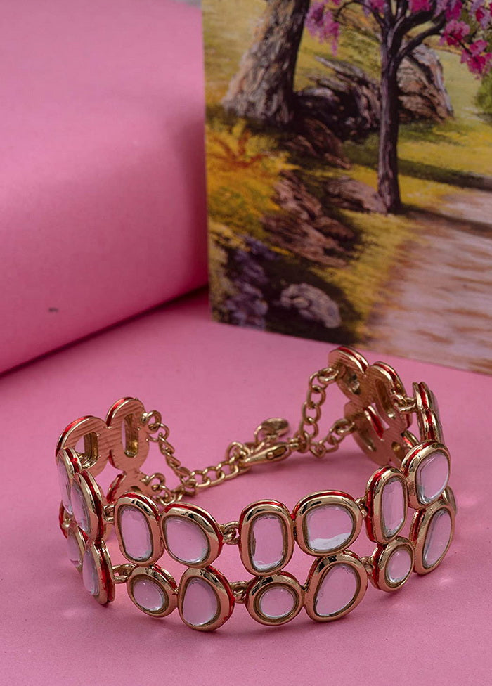 Estele Gold Tone Kundan Bracelet