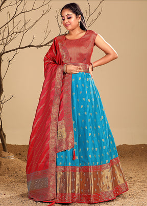 2 pc Firoza Readymade Silk Gown Set