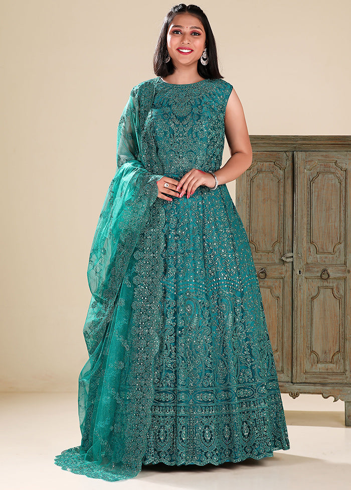 2 Pc Rama Readymade Net Gown