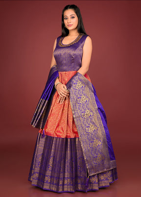 2 pc Rani Readymade Silk Gown Set