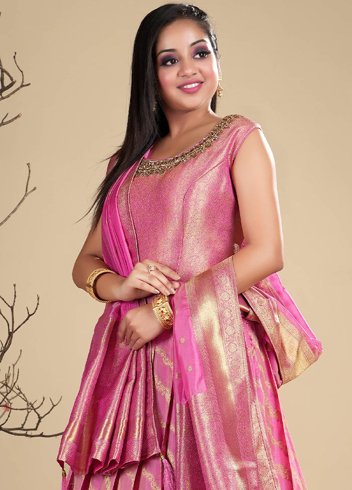 2 pc Rani Readymade Silk Gown Set