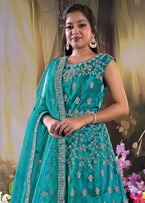 2 Pc Rama Readymade Net Gown