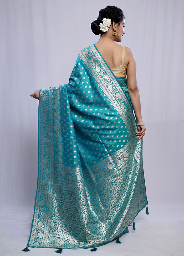 Green Dupion Silk Saree With Blouse Piece