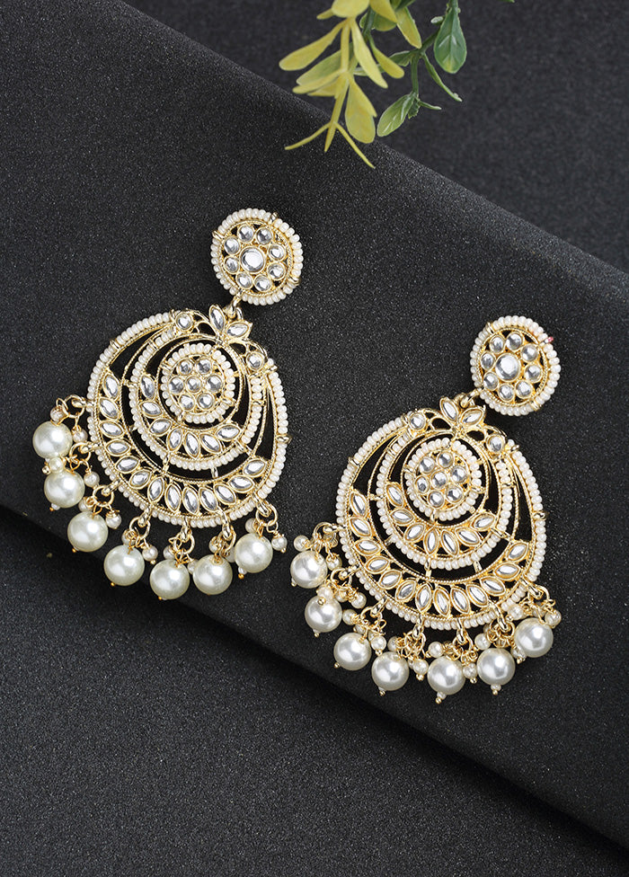 Gold Plated Kundan Jhumka Earrings