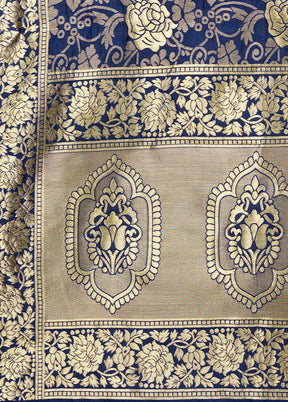 Navy Blue Jacquard Dupatta