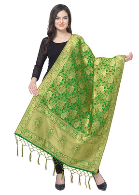 Green Jacquard Dupatta