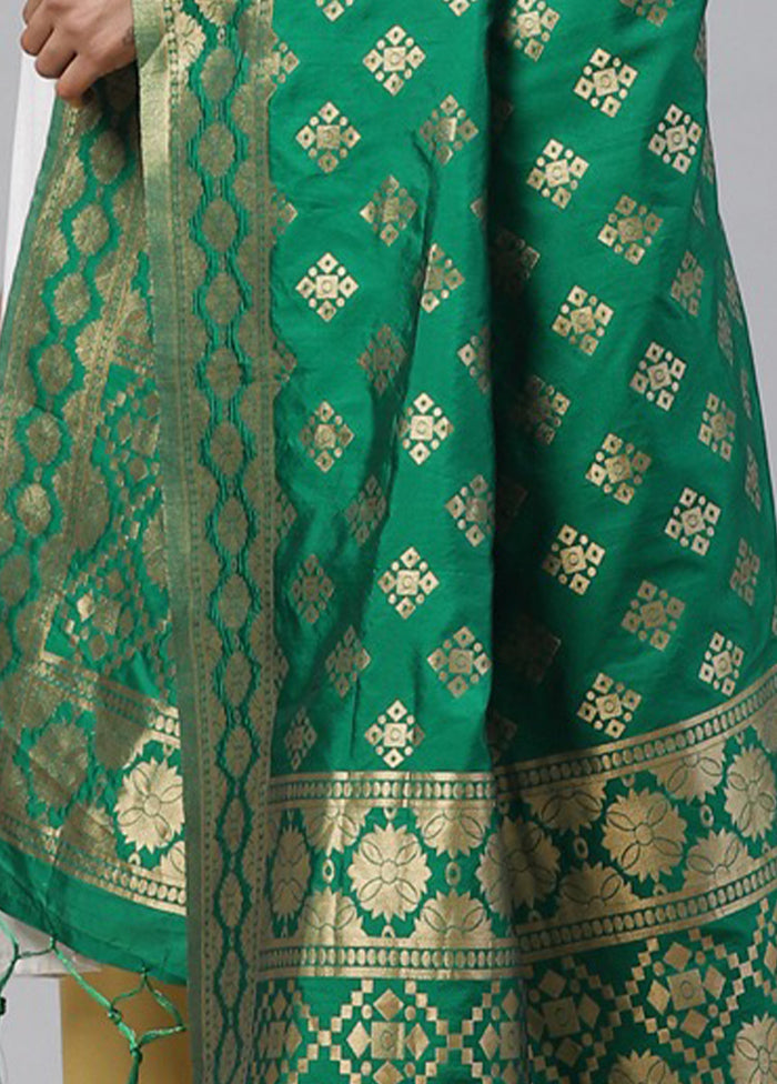 Green Art Silk Dupatta