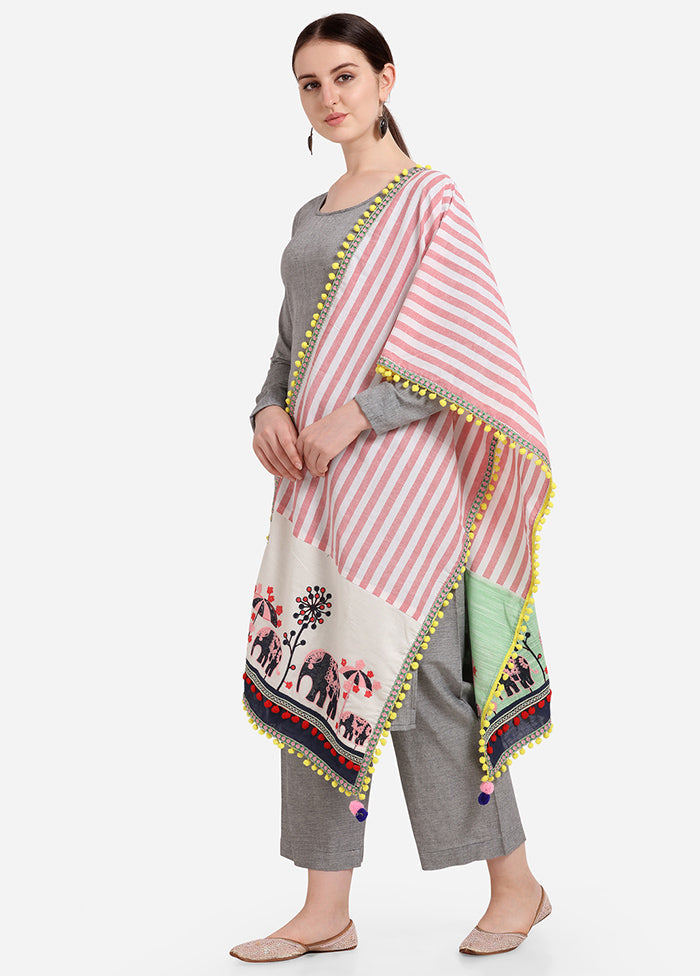 Off White Cotton Khadi Dupatta