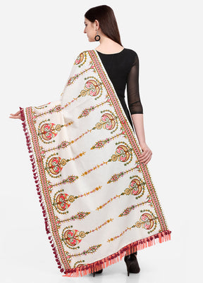 Off White Cotton Khadi Dupatta