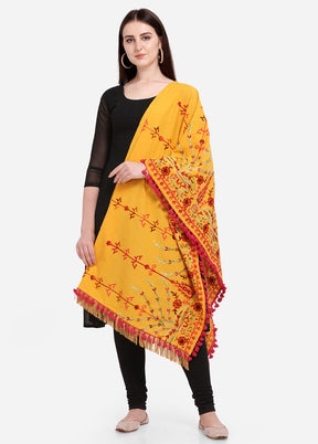 Mustard Cotton Khadi Dupatta