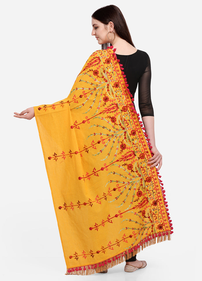 Mustard Cotton Khadi Dupatta