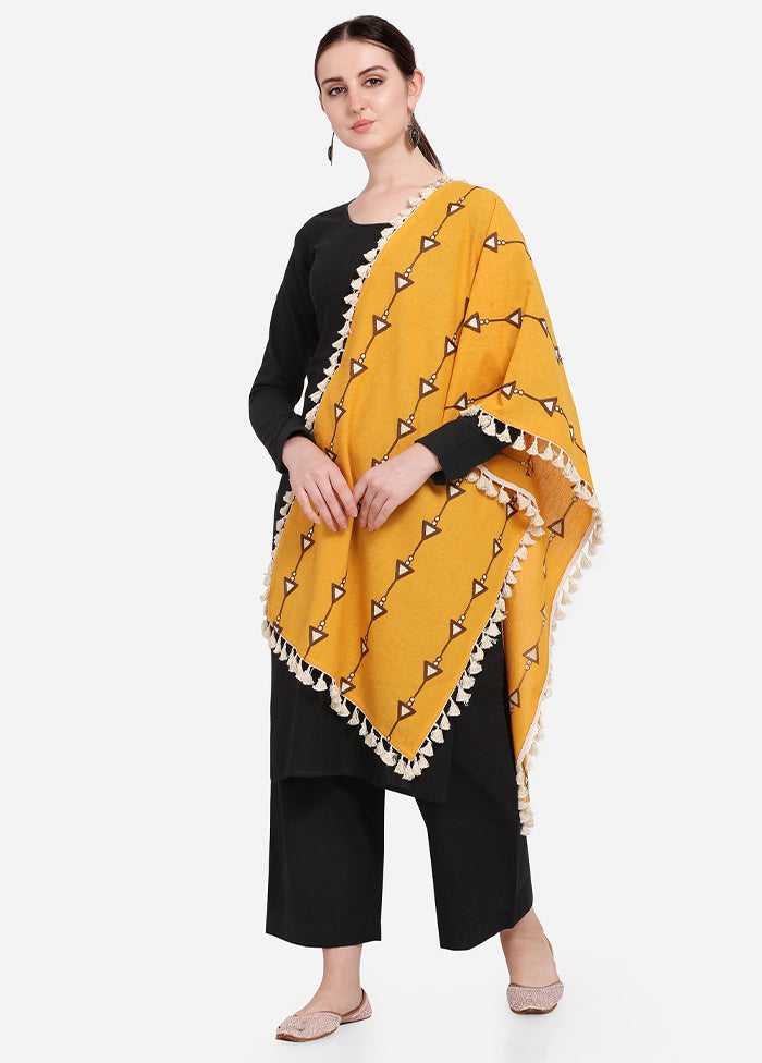 Mustard Cotton Khadi Dupatta