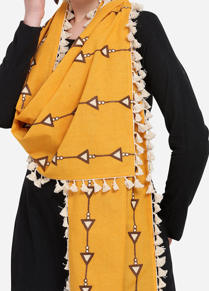 Mustard Cotton Khadi Dupatta