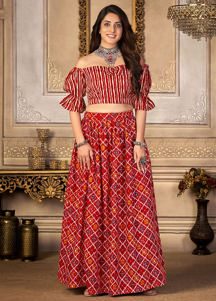 2 Pc Maroon Unstitched Silk Suit Set