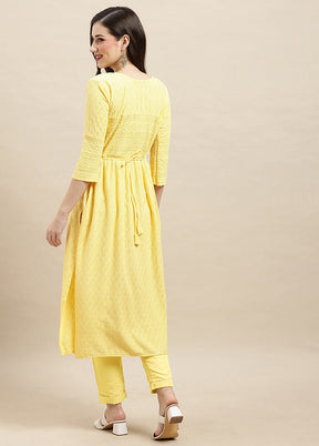 Yellow Readymade Rayon Kurti