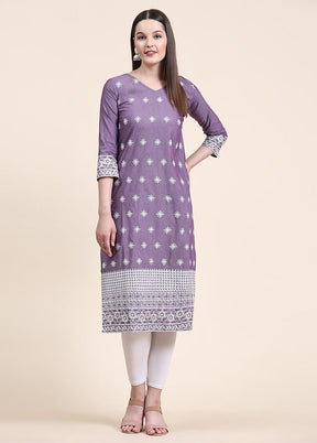 Voilet Readymade Cotton Kurti