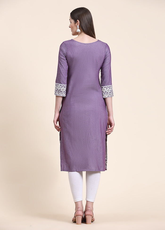 Voilet Readymade Cotton Kurti