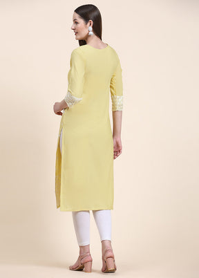 Mustard Readymade Cotton Kurti