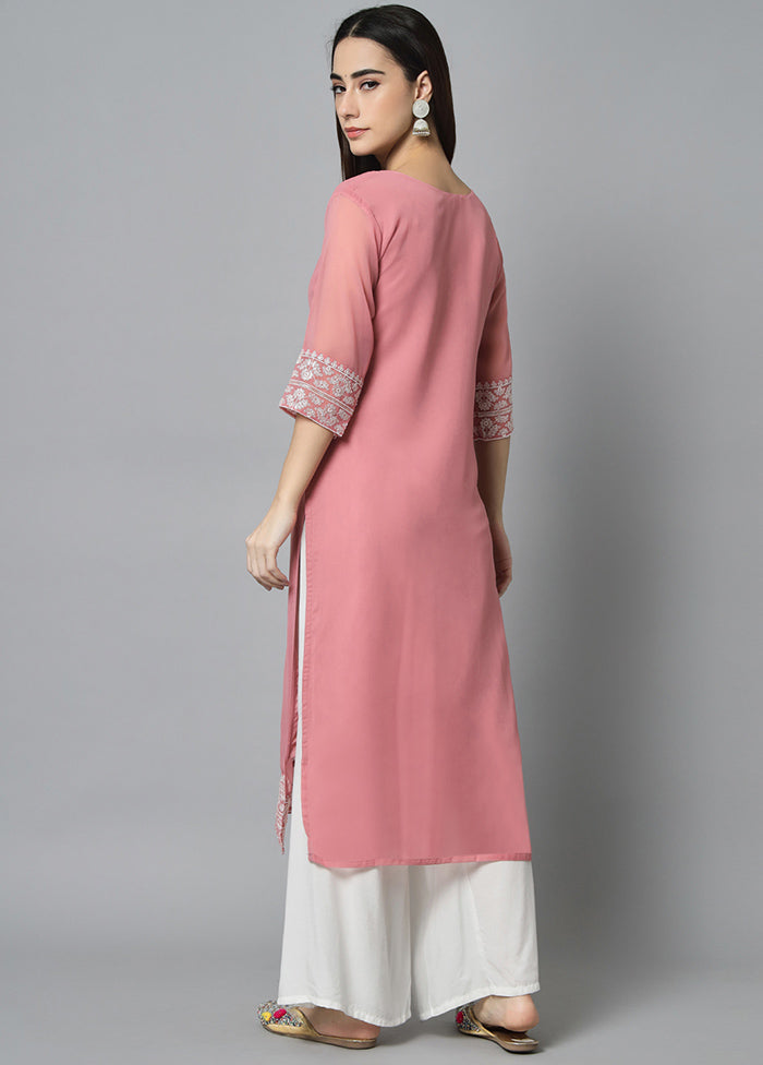 Pink Readymade Georgette Kurti