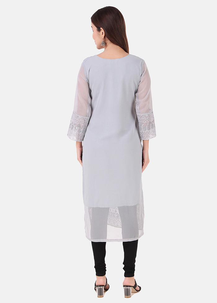 Grey Readymade Georgette Kurti