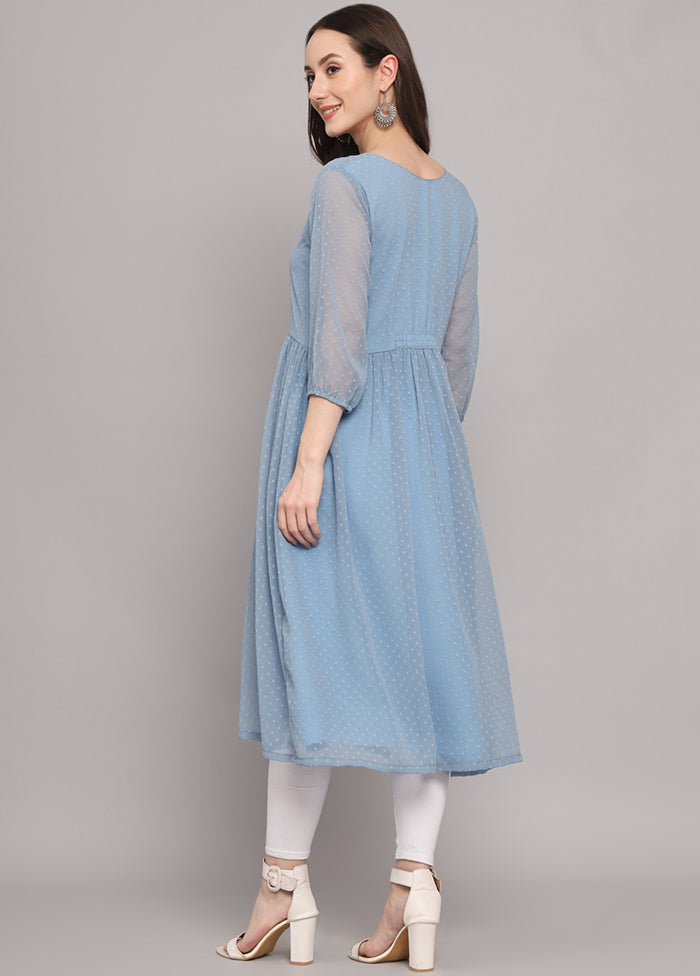 Grey Readymade Georgette Kurti