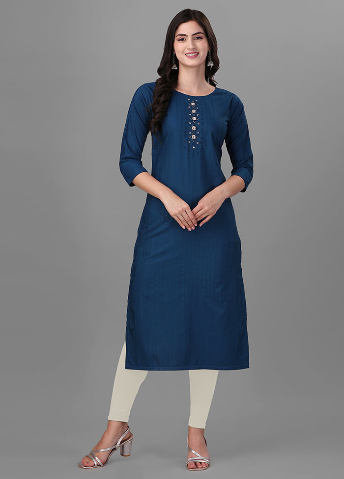 Blue Readymade Rayon Kurti