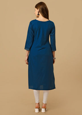 Blue Readymade Rayon Kurti