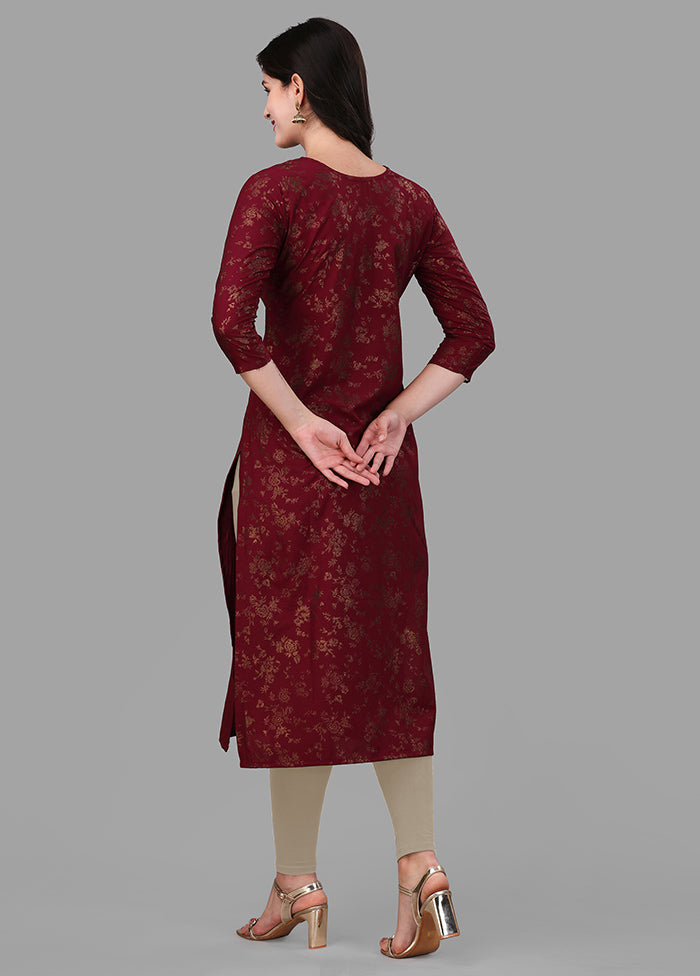 Maroon Readymade Rayon Kurti