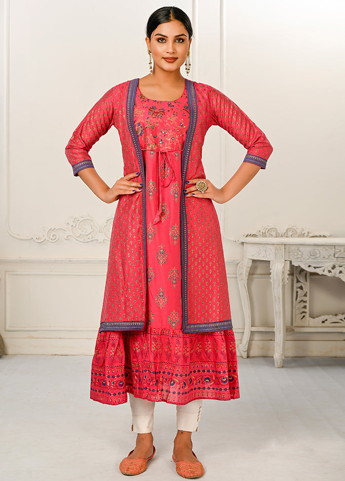 Red Readymade Cotton Kurti