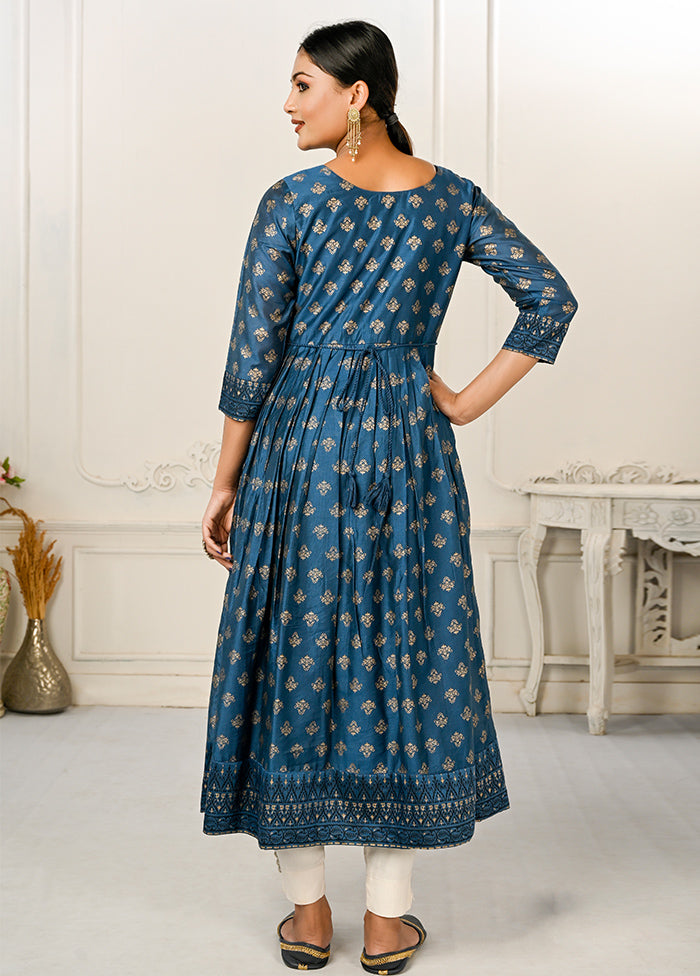 Blue Readymade Cotton Kurti