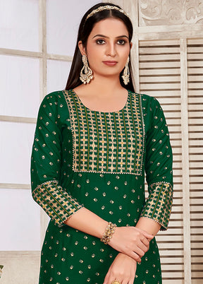 Green Readymade Rayon Kurti