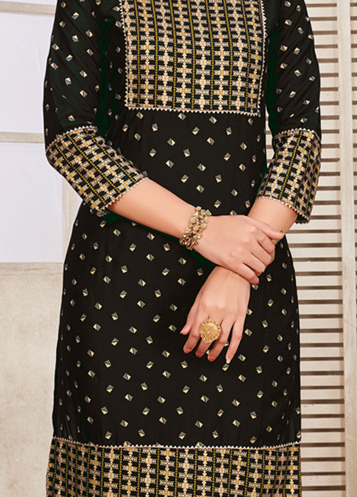 Black Readymade Rayon Kurti