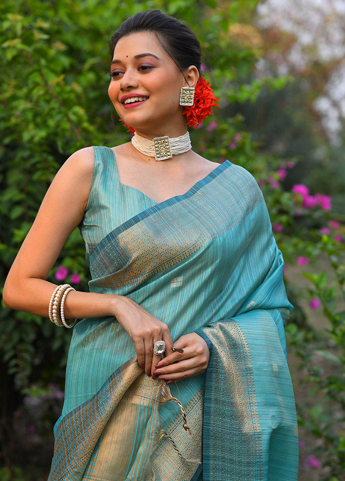 Firoza Dupion Silk Saree With Blouse Piece