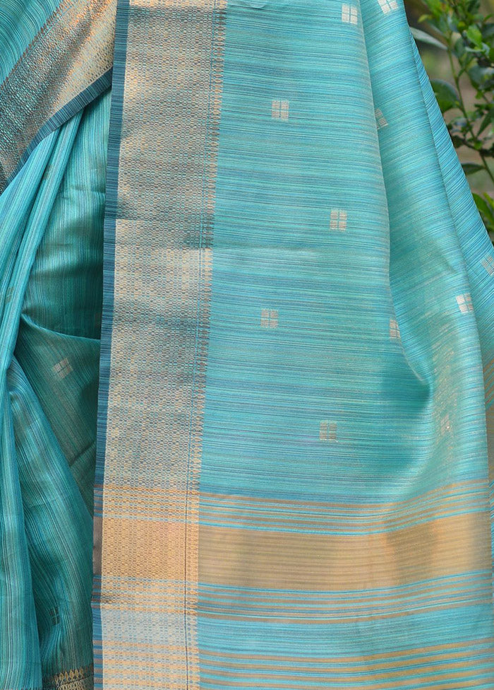 Firoza Dupion Silk Saree With Blouse Piece