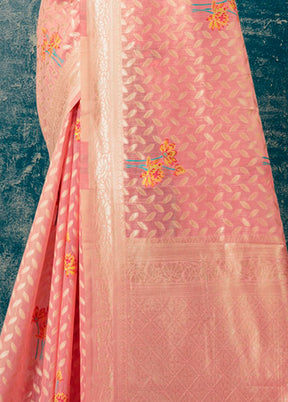 Pink Kota Cotton Saree With Blouse Piece