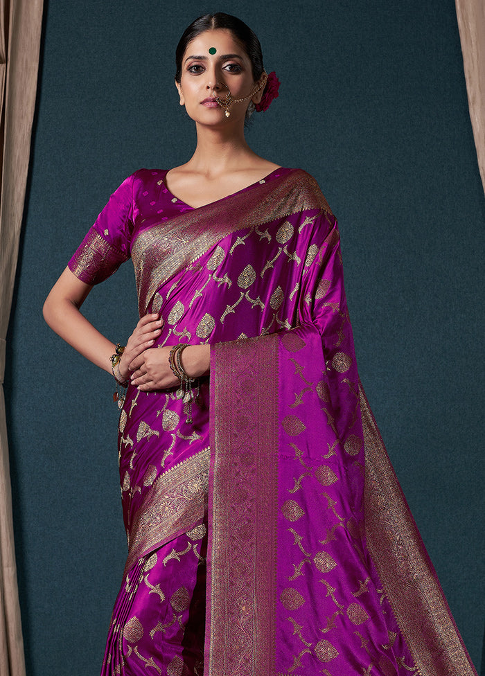 Wine Dupion Silk Saree With Blouse Piece