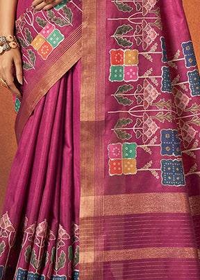 Pink Georgette Saree With Blouse Piece